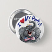 Liebe mein Party-Knopf Button (Vorne & Hinten)