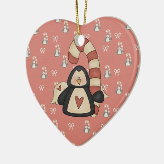 Liebe mein Pinguin Keramikornament (Links)