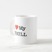 Liebe mein Pitbull Kaffeetasse (Vorderseite Links)