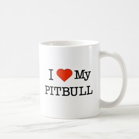 Liebe mein Pitbull Kaffeetasse (Rechts)