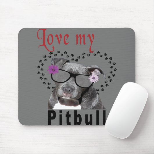 Liebe mein Pitbull Mousepad (Mit Mouse)