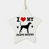 Liebe mein plott Jagdhund Keramik Ornament (Rechts)