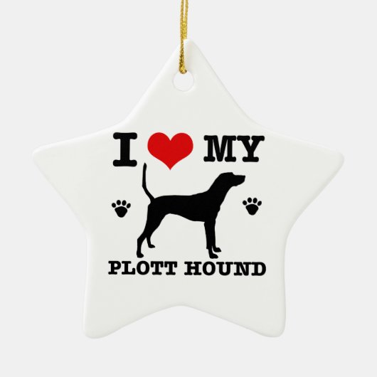Liebe mein plott Jagdhund Keramik Ornament (Vorne)