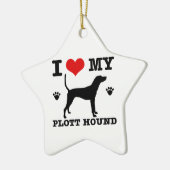 Liebe mein plott Jagdhund Keramik Ornament (Links)