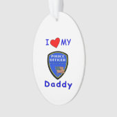 Liebe mein Polizei-Vati Ornament (Vorderseite)