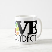 LIEBE mein Polydactyl Kaffeetasse (VorderseiteRechts)