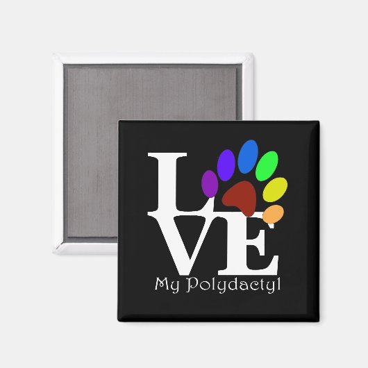 LIEBE Mein PolydactylBumper Magnet (Vorderseite/Rückseite)