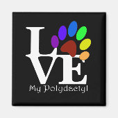 LIEBE Mein PolydactylBumper Magnet (Vorne)