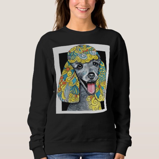 Liebe mein Poodle! Sweatshirt (Vorderseite)