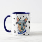 Liebe Mein Rinderhund Pawprint Tasse (Links)