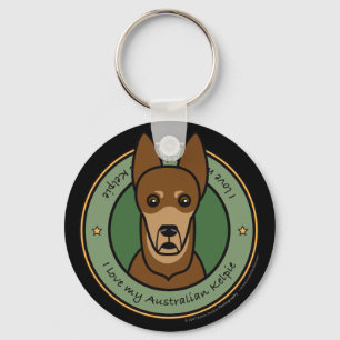 Liebe mein roter Kelpie Schlüsselanhänger