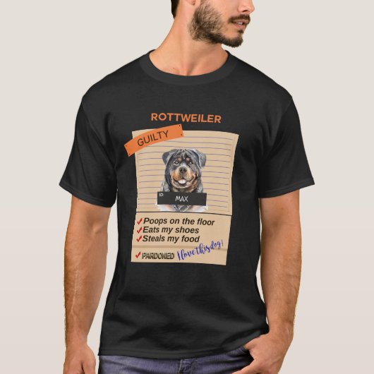 Liebe Mein Rottweiler trotz schlechter Gewohnheite T-Shirt (Vorderseite)