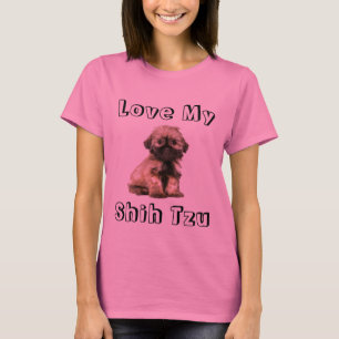 Liebe Mein schicker Tzu Welpen-Hund Tee-Shirt T-Shirt