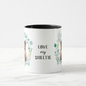 Liebe Mein Sheltie-Wreath-Kaffee-Tasse Tasse (Zentrum)