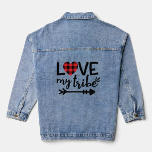 Liebe Mein Stamm Custom Women's Denim Jacket Jeansjacke