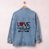 Liebe Mein Stamm Custom Women's Denim Jacket Jeansjacke (Hangar)