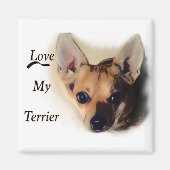 Liebe mein Terrier-Magnet Magnet (Vorne)