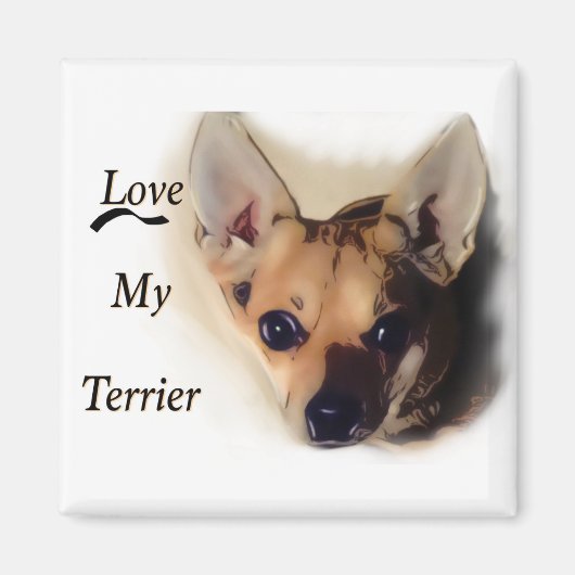 Liebe mein Terrier-Magnet Magnet (Vorne)