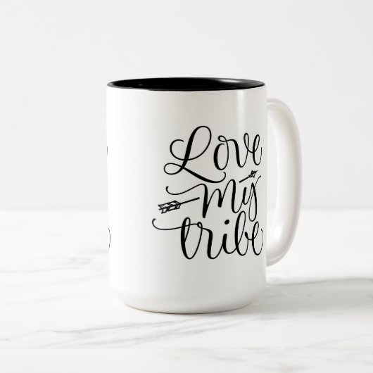 Liebe Mein Tribe Cup Design Zweifarbige Tasse (VorderseiteRechts)