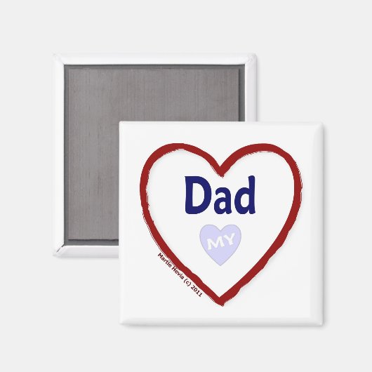 Liebe Mein Vater Magnet (Vorderseite/Rückseite)