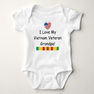 Liebe mein Vietnam-Veteranen-Großvater-Bodysuit Baby Strampler