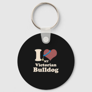Liebe Mein Viktorianischer Bulldog Herzogbesitzer Schlüsselanhänger