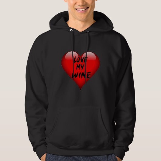 Liebe Mein Wein Hoodie (Vorderseite)