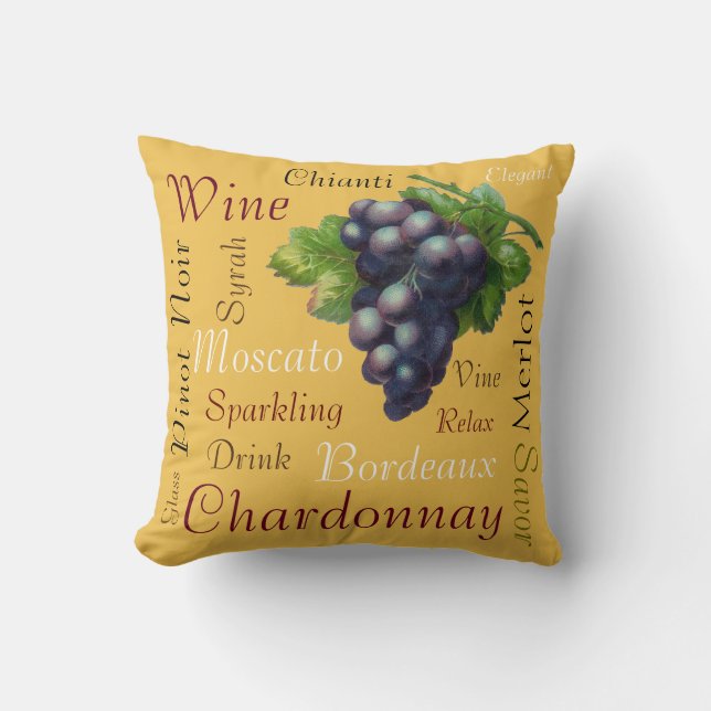 Liebe mein Wein Kissen (Vorderseite)