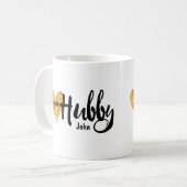 Liebe mein Wifey von Ihrer Hubby-Herz-Tasse Kaffeetasse (Vorderseite Links)