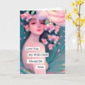 Liebe, mein wildes Kind Karte (Gelbe Blume)