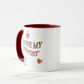 Liebe mein Zahnarzt Tasse (Vorderseite Links)