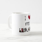 Liebe meine Bibliothek Kaffeetasse (Vorderseite Links)