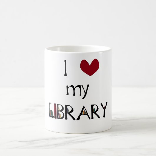 Liebe meine Bibliothek Kaffeetasse (Mittel)