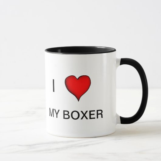 Liebe meine Boxer-Tasse Tasse (Rechts)