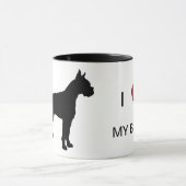 Liebe meine Boxer-Tasse Tasse (Zentrum)