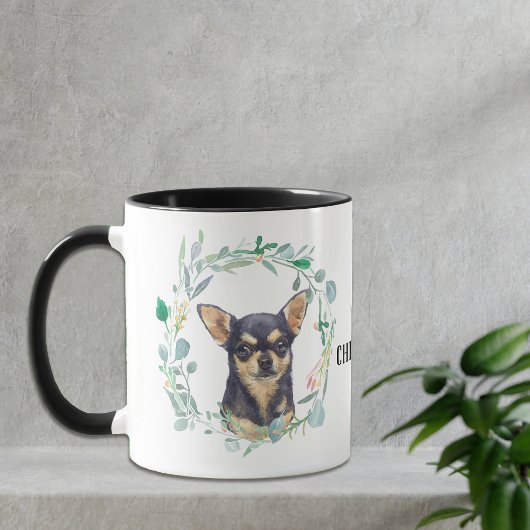 Liebe Meine Chihuahua-Wreath-Kaffee-Tasse Tasse