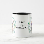 Liebe Meine Chihuahua-Wreath-Kaffee-Tasse Tasse (Zentrum)