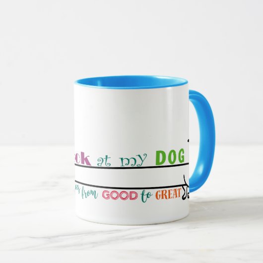 Liebe Meine Dackel Dackel Dog Funny Niedlich Blue Tasse (VorderseiteRechts)