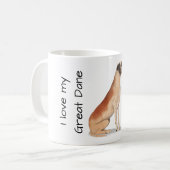 Liebe meine Deutsche Dogge Kaffeetasse (Vorderseite Links)