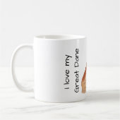 Liebe meine Deutsche Dogge Kaffeetasse (Links)