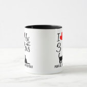 Liebe meine drei Katzen Tasse (Zentrum)