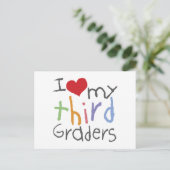 Liebe Meine dritten Grader Postkarte (Stehend Vorderseite)