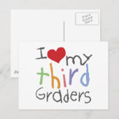 Liebe Meine dritten Grader Postkarte (Vorne/Hinten)