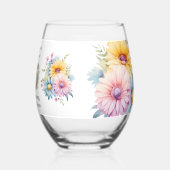 Liebe meine Ehefrau 25 Jahre Blume grün Weinglas Ohne Stiel (Links)