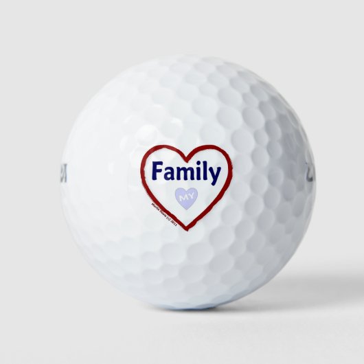 Liebe Meine Familie Golfball (Vorderseite)