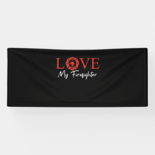 Liebe Meine Feuerwehrfrau Fireman Ehefrau Girlfrie Banner