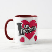 Liebe meine Feuerwehrmann-Tasse Tasse (Links)