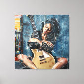 Liebe Meine Gitarre Leinwanddruck (Vorderseite)