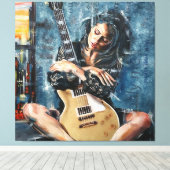 Liebe Meine Gitarre Leinwanddruck (Insitu (Holzboden))