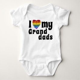 Liebe meine Grand-Dads-Herzform Pride-Blume Baby Strampler